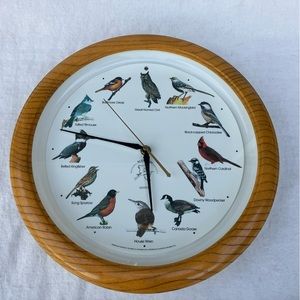 National Audubon Society Singing Bird Watcher Clock